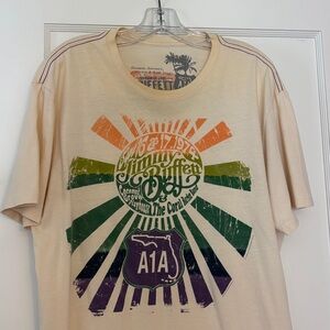 Jimmy Buffett Cream Graphic Tee - A1A Design